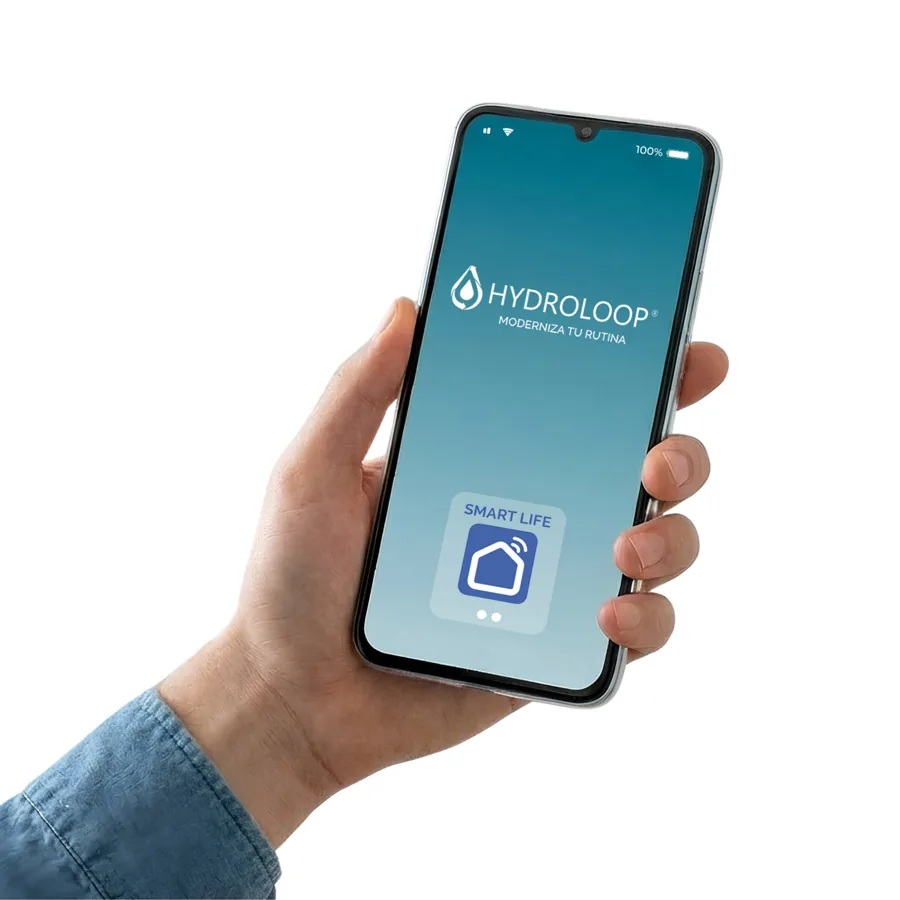 App de Hydroloop WiFi en un celular